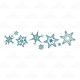 Row of Eight Snowflakes