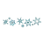 Row of Eight Snowflakes Color PNG