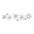Row of Eight Snowflakes Line PNG