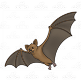 Brown Bat Flying