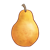 Upright Yellow Pear Color PNG