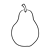 Upright Yellow Pear Line PNG