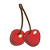 Two Cherries Color PNG