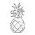 Whole Pineapple Line PNG
