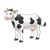 Black and White Cow Color PNG