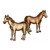Two Brown Horses Color PDF