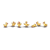 Seven Yellow Ducks Color PNG