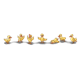 Seven Yellow Ducks in a row