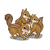 Three Brown Chipmunks Color PNG