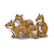 Four Brown Chipmunks Color PDF