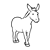 Gray Donkey Line PNG