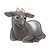 Dark Gray Goat Color PNG