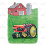 Tractor, Barn, and Silo