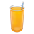 Orange Juice Glass Color PNG