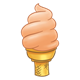Ice Cream Cone soft-serve peach