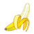 Half-Peeled Banana Color PNG