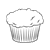 Light Brown Muffin Line PNG