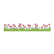 Row of Pink Tulips Color PNG