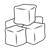 Ice Cube Pile Line PNG
