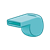 Teal Whistle Color PNG