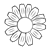 Yellow Flower Head Line PNG