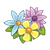 Three Flowers Color PNG