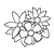 Three Flowers Line PNG