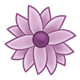 Purple Flower with multiple petals and purple center