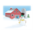 Barn, Silo, and Snowman Color PDF