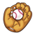 Baseball in Glove Color PNG