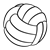 White Volleyball Line PNG