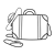 Brown Suitcase Line PNG