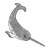 Gray Narwhal Color PNG