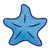 Blue Starfish Color PNG