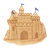 Sand Castle Color PNG