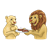 Two Lions Color PNG