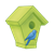 Green Birdhouse Color PNG
