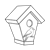 Green Birdhouse Line PNG