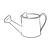 Green Watering Can Line PNG