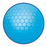 Blue Golf Ball