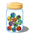 Jar of Marbles Color PNG