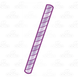 Purple Striped Straw