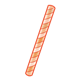 Orange Striped Straw 