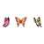 Three Butterflies Color PDF