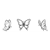 Three Butterflies Line PDF