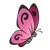 Pink Butterfly Color PNG