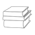 Three Stacked Books Line PNG