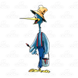 Stork in Suspenders