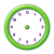 Green Clock Color PNG