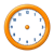 Orange Clock Color PNG